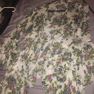 Sheer gimmicks by BKE flowing beaded kimono